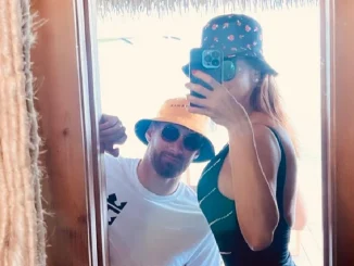 Carolina Cruz y su novio Jamil Farah en un crucero.