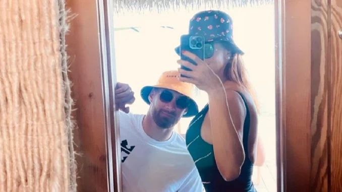 Carolina Cruz y su novio Jamil Farah en un crucero.