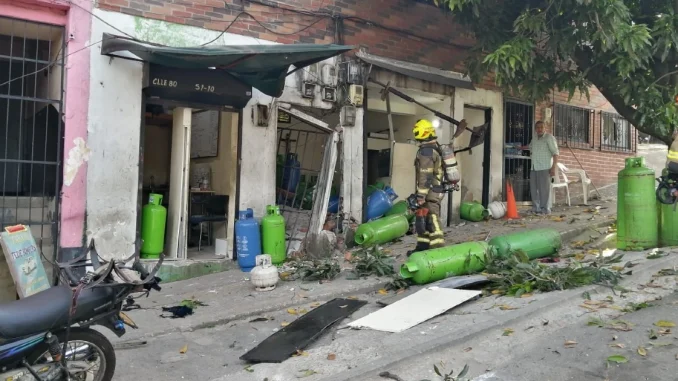 Explosión cilindro de gas