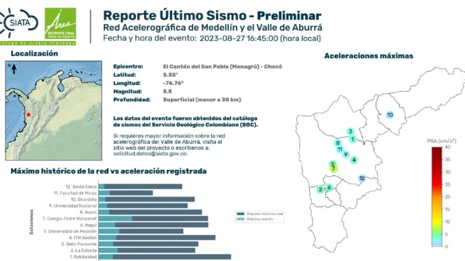 Temblor, sismo, Medellín, epicentro, Chocó, Servicio Geológico Colombiano, Epicentro, magnitud del temblor, noticias Colombia, Q’Hubo Medellín, Q’Hubo de hoy