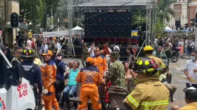 El accidente ocurrió durante un evento militar en el parque de Bello.