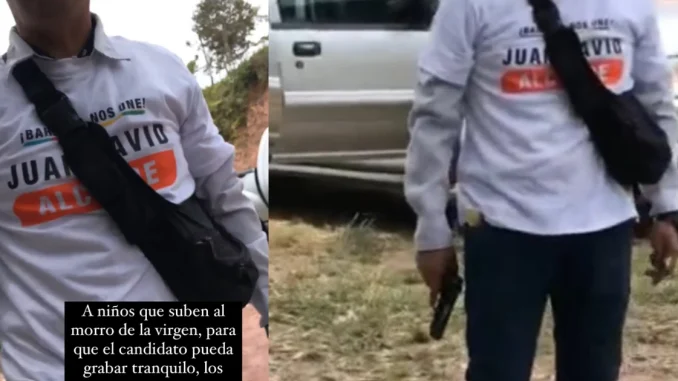 El hombre que aparece en el video se encontraba en un festival de cometas al que también asistió el candidato a la Alcaldía de Barbosa Juan David Rojas.