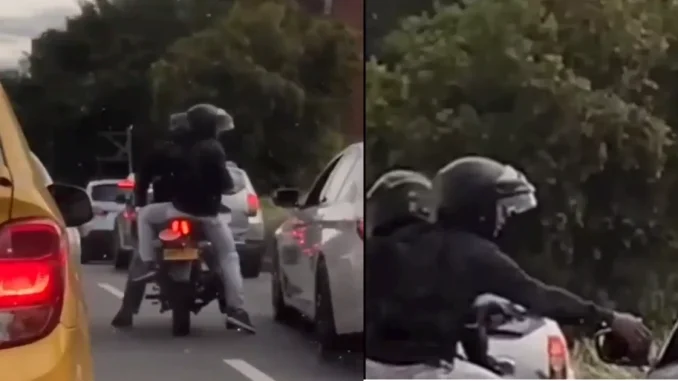 Presunto fleteo en El Poblado quedó grabado en video.
