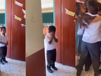 Niño festeja por primera vez cumpleaños