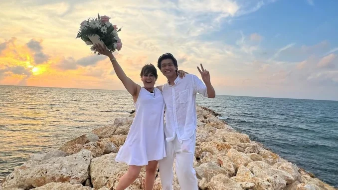 Aunque hace menos de un mes anunciaron su ruptura, Alina Lozano y Jim Velásquez se reunieron en Cartagena para celebrar su matrimonio.