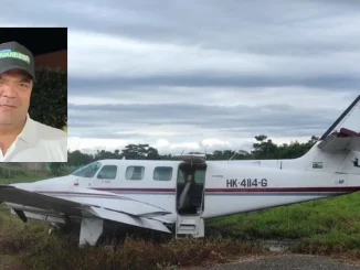 Se accidentó la avioneta en la que iba Juan Diego Gómez